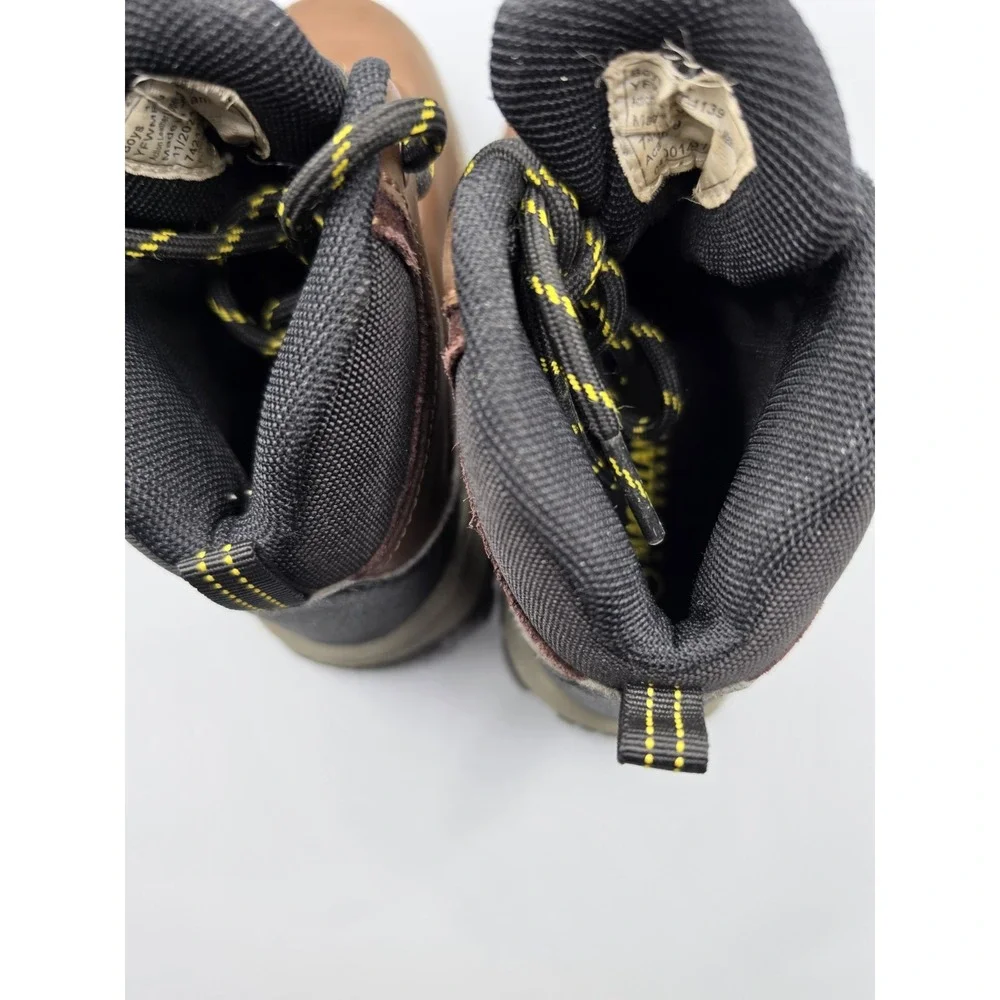 Magellan Outdoors Boys Hiking Boots Size 7D Brown Black Leather Lace Up